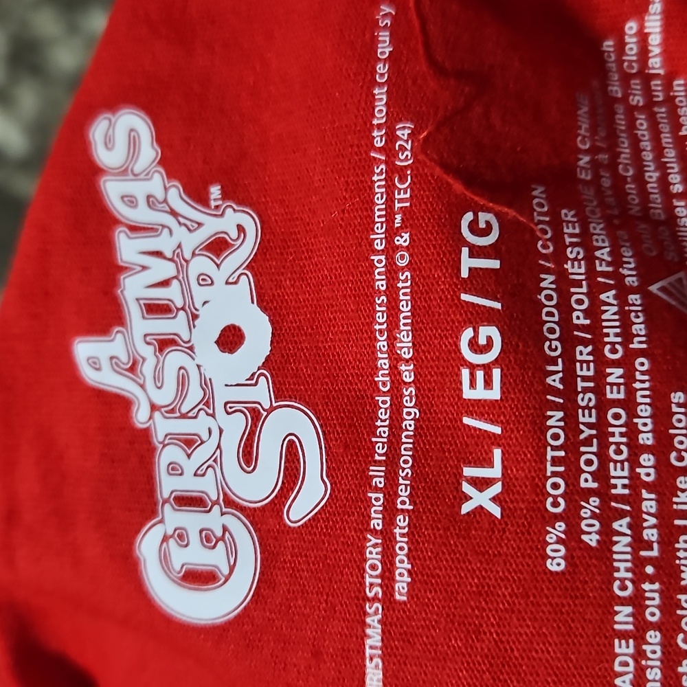 NWT Christmas Story Red Tee Shirt. Size XL - Picture 4 of 4